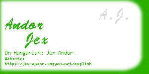 andor jex business card